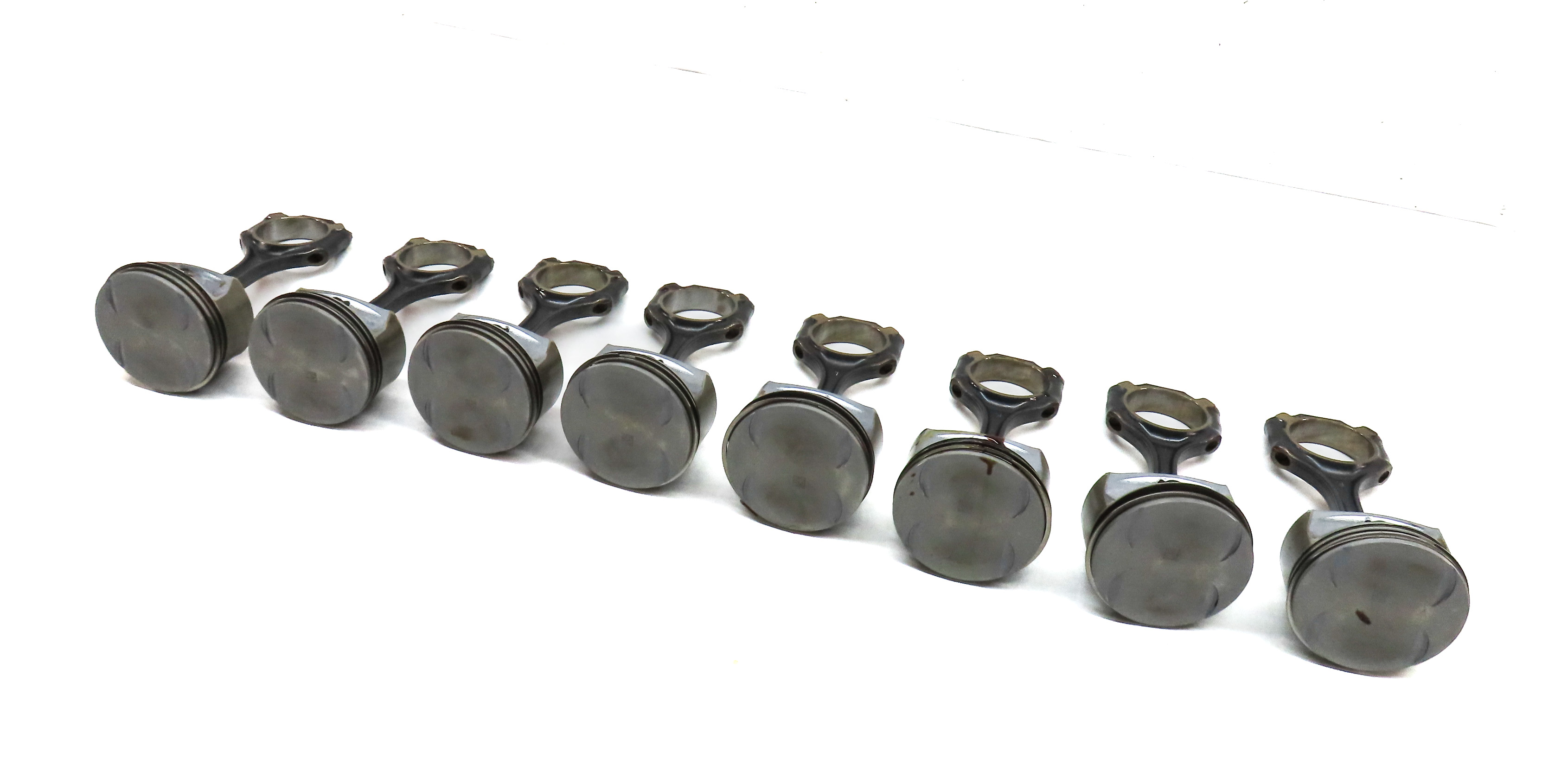 06-12 MB C E GL ML CLK R CLASS 4.6L M273 ENGINE PISTON & CONNECTING ROD SET/8 — exact item pictured